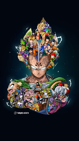VEGETA COLOR ART - MOBILE 2K RESOLUTION , DBZ, Dragon Ball, Dragon Ball Z, Majin Vegeta, product:vegeta-color-poster