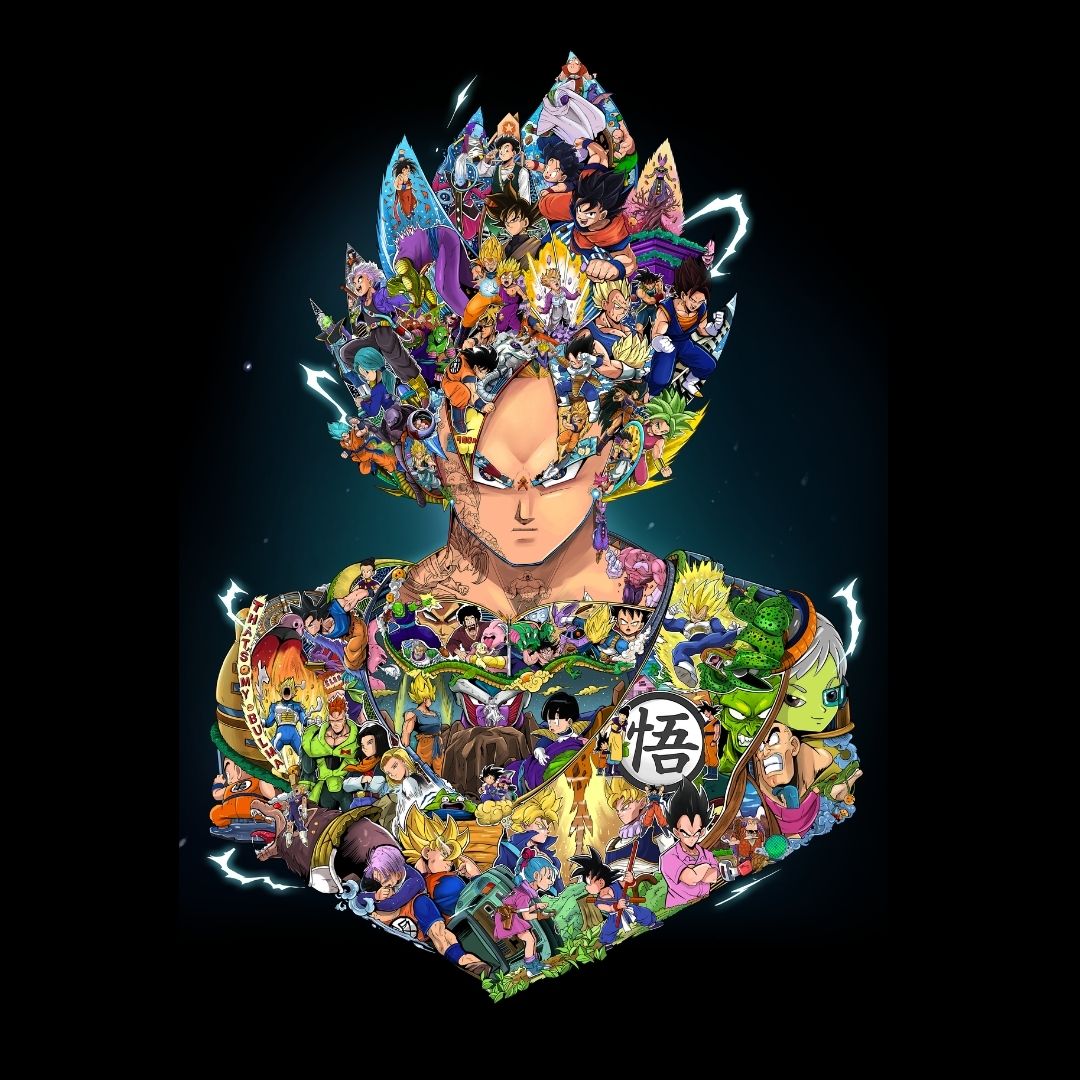 Dragon Ball Z Super Pyjamas garçons Goku Anime Noir t-Shirt