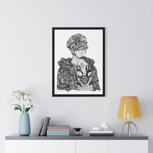 TRAFALGAR LAW BLACK & WHITE FRAMED POSTER TRAFALGAR LAW BLACK & WHITE FRAMED POSTER