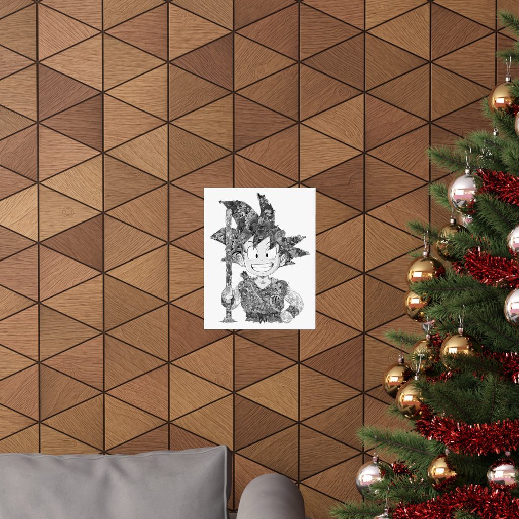 KID GOKU BLACK & WHITE POSTER KID GOKU BLACK & WHITE POSTER