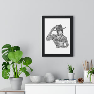 ACE BLACK & WHITE FRAMED POSTER ACE BLACK & WHITE FRAMED POSTER