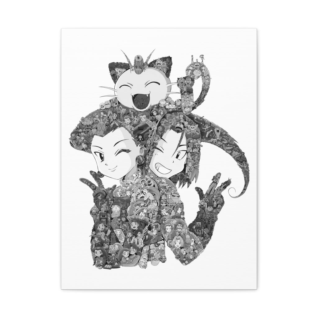 TEAM ROCKET BLACK & WHITE CANVAS TEAM ROCKET BLACK & WHITE CANVAS