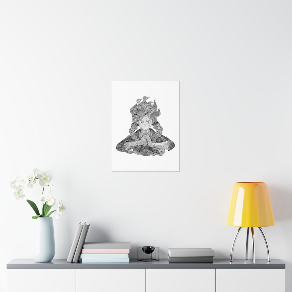 LUFFY GEAR 5 BLACK & WHITE POSTER LUFFY GEAR 5 BLACK & WHITE POSTER