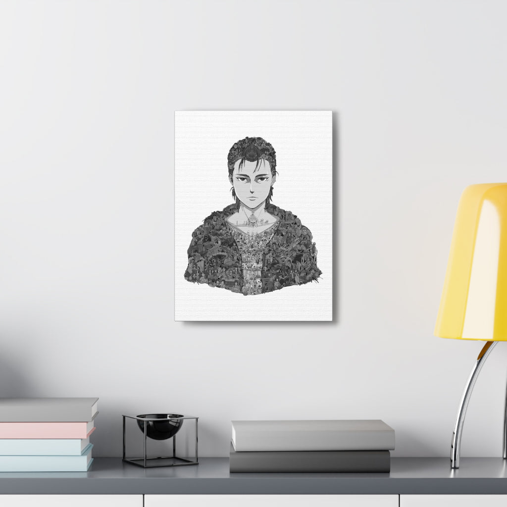 EREN YEAGER BLACK & WHITE CANVAS EREN YEAGER BLACK & WHITE CANVAS