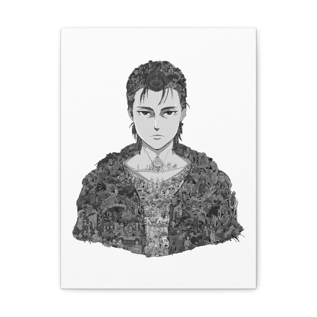 EREN YEAGER BLACK & WHITE CANVAS EREN YEAGER BLACK & WHITE CANVAS