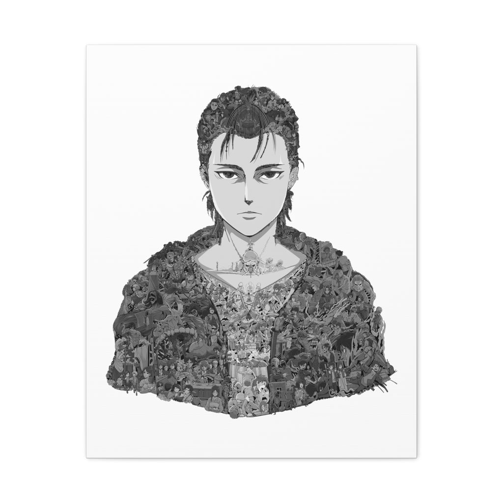 EREN YEAGER BLACK & WHITE CANVAS EREN YEAGER BLACK & WHITE CANVAS