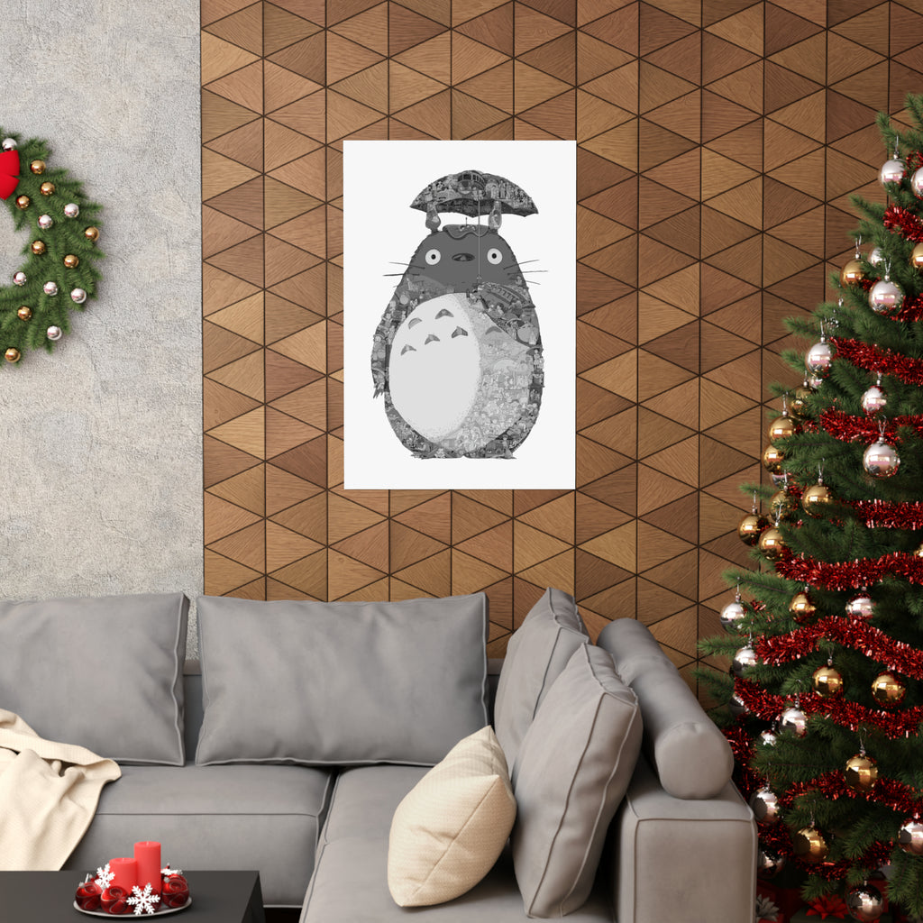 TOTORO BLACK & WHITE POSTER TOTORO BLACK & WHITE POSTER