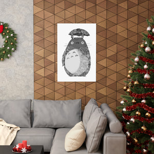 TOTORO BLACK & WHITE POSTER TOTORO BLACK & WHITE POSTER
