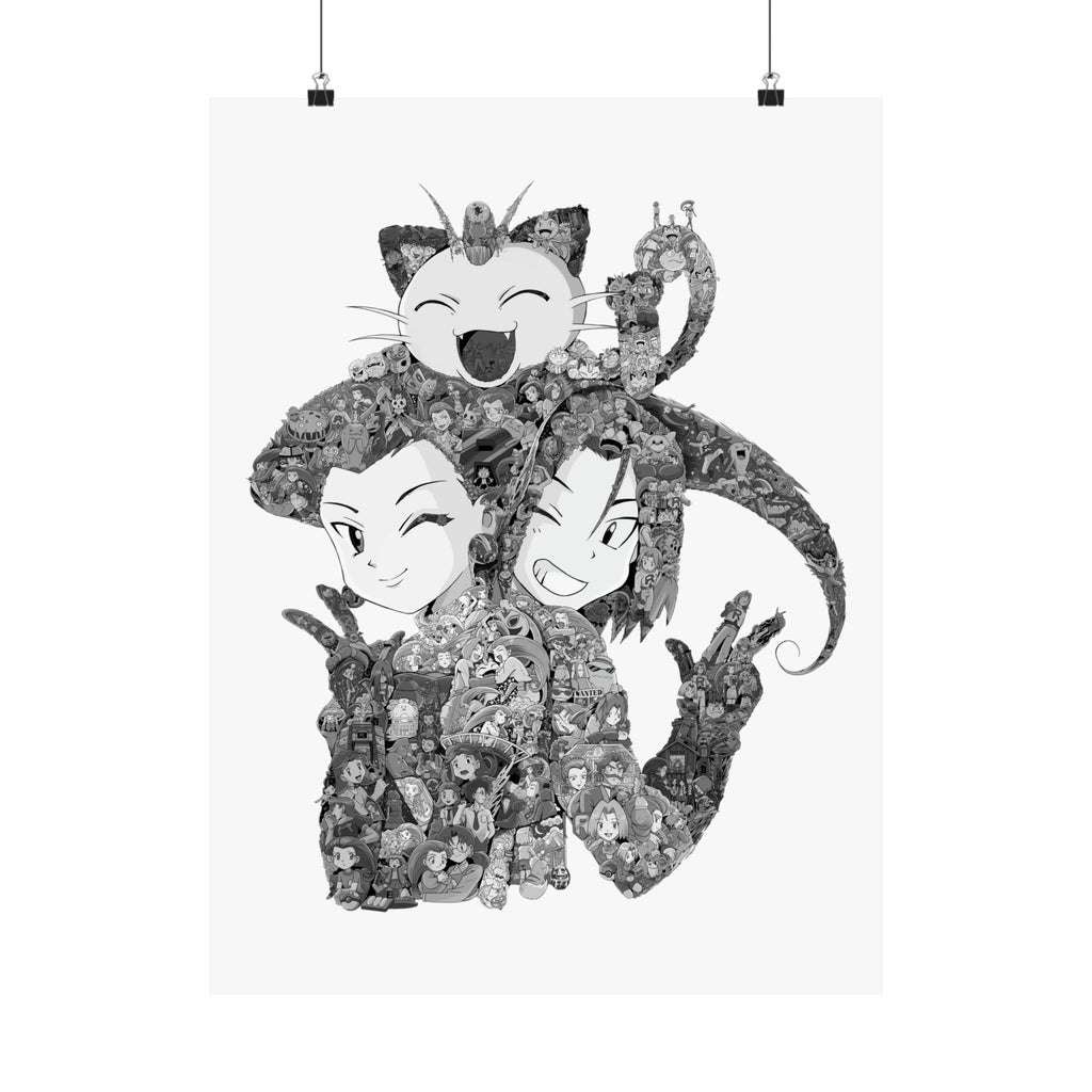 TEAM ROCKET BLACK & WHITE POSTER TEAM ROCKET BLACK & WHITE POSTER