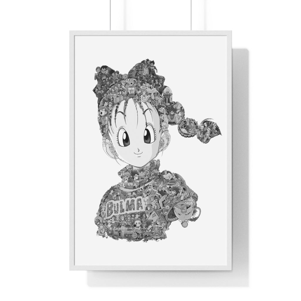 BULMA BLACK & WHITE FRAMED POSTER BULMA BLACK & WHITE FRAMED POSTER