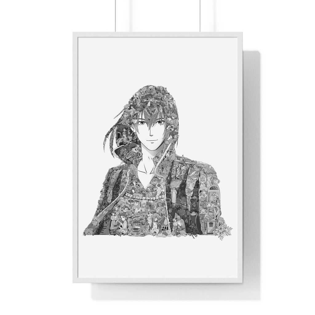 HOWL BLACK & WHITE FRAMED POSTER HOWL BLACK & WHITE FRAMED POSTER