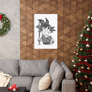 KID GOKU BLACK & WHITE POSTER KID GOKU BLACK & WHITE POSTER