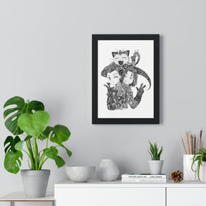 TEAM ROCKET BLACK & WHITE FRAMED POSTER TEAM ROCKET BLACK & WHITE FRAMED POSTER