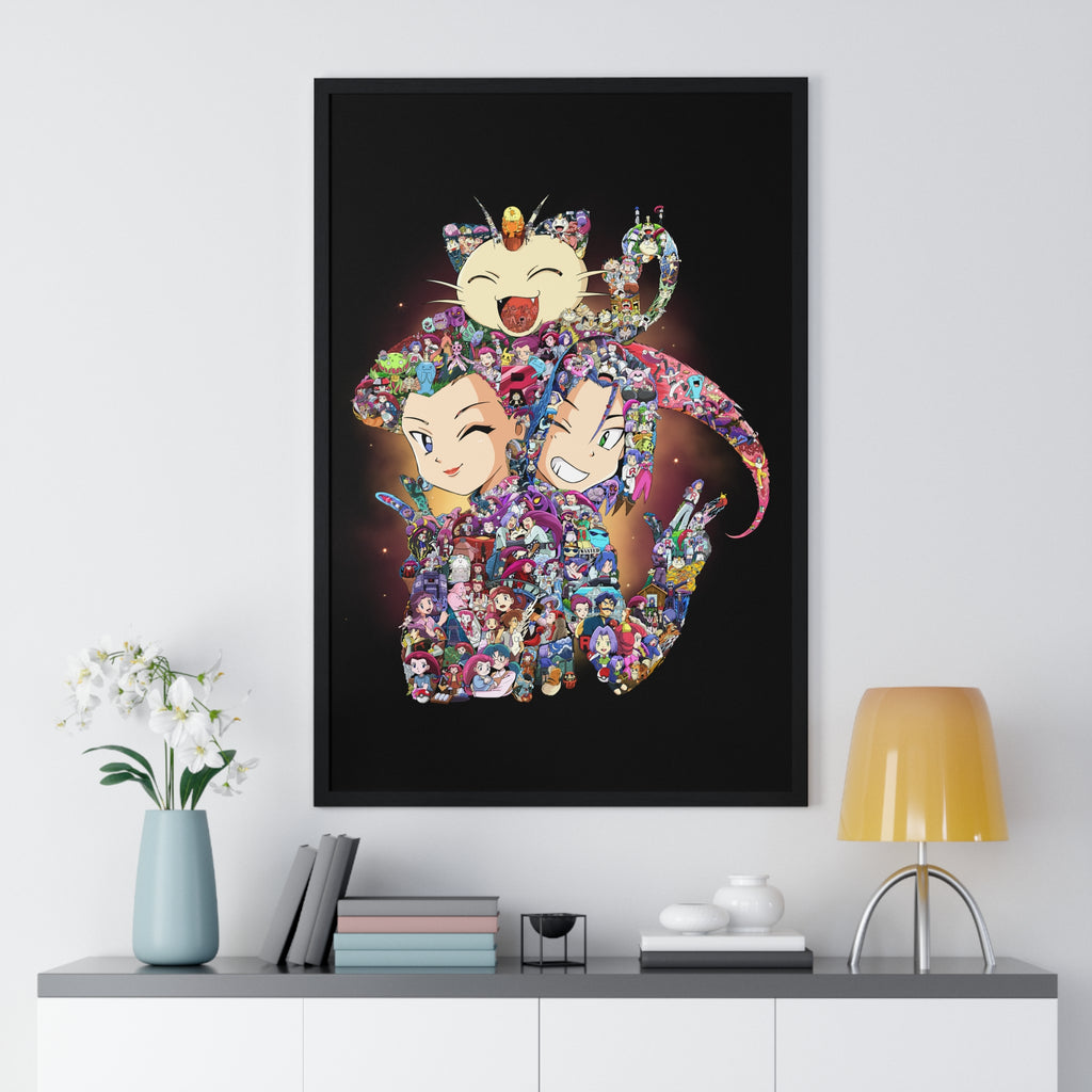 TEAM ROCKET COLOR FRAMED POSTER TEAM ROCKET COLOR FRAMED POSTER