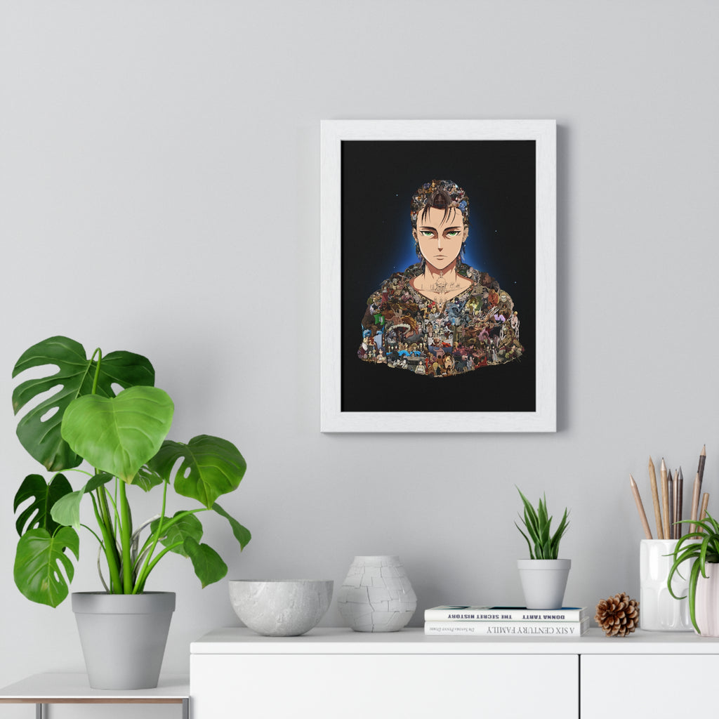 EREN YEAGER COLOR FRAMED POSTER EREN YEAGER COLOR FRAMED POSTER