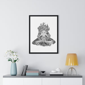 LUFFY GEAR 5 BLACK & WHITE FRAMED POSTER LUFFY GEAR 5 BLACK & WHITE FRAMED POSTER