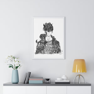 SUNG JINWOO BLACK & WHITE FRAMED POSTER SUNG JINWOO BLACK & WHITE FRAMED POSTER