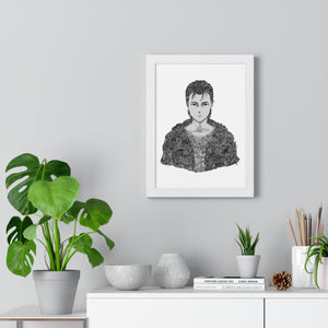 EREN YEAGER BLACK & WHITE FRAMED POSTER EREN YEAGER BLACK & WHITE FRAMED POSTER