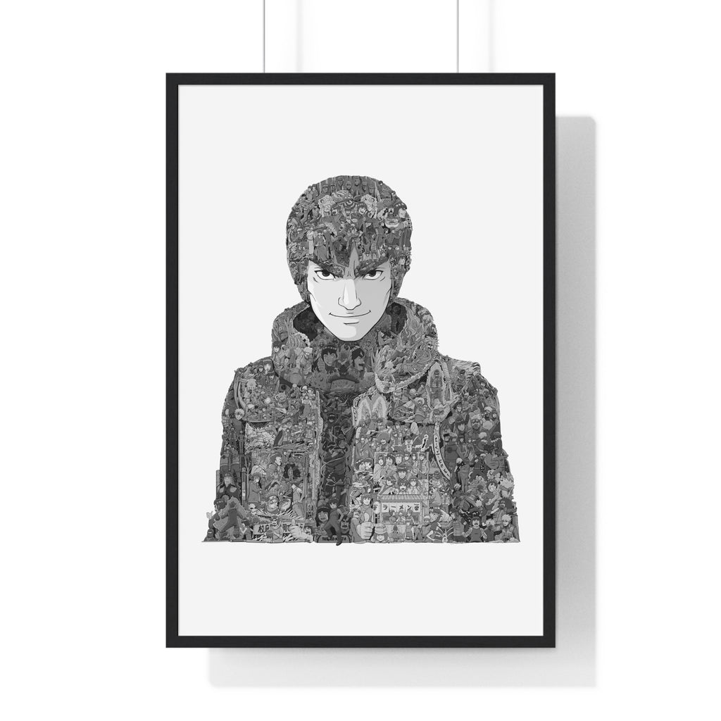 MIGHT GUY BLACK & WHITE FRAMED POSTER MIGHT GUY BLACK & WHITE FRAMED POSTER