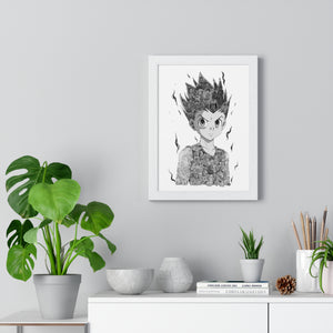 GON BLACK & WHITE FRAMED POSTER GON BLACK & WHITE FRAMED POSTER