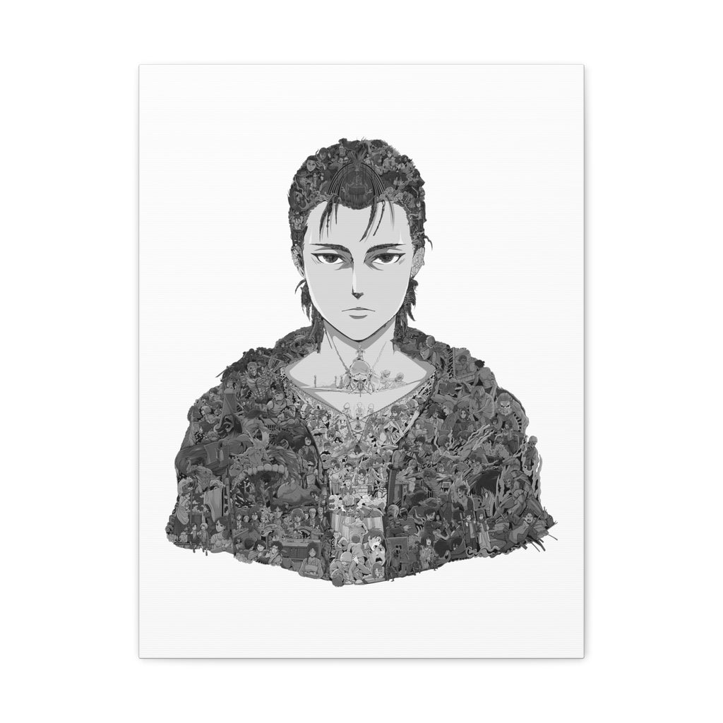 EREN YEAGER BLACK & WHITE CANVAS EREN YEAGER BLACK & WHITE CANVAS