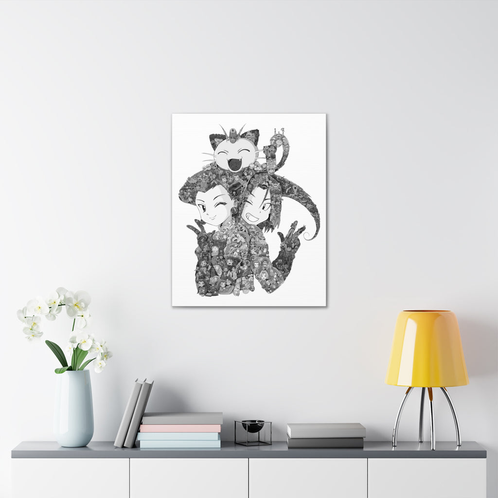 TEAM ROCKET BLACK & WHITE CANVAS TEAM ROCKET BLACK & WHITE CANVAS