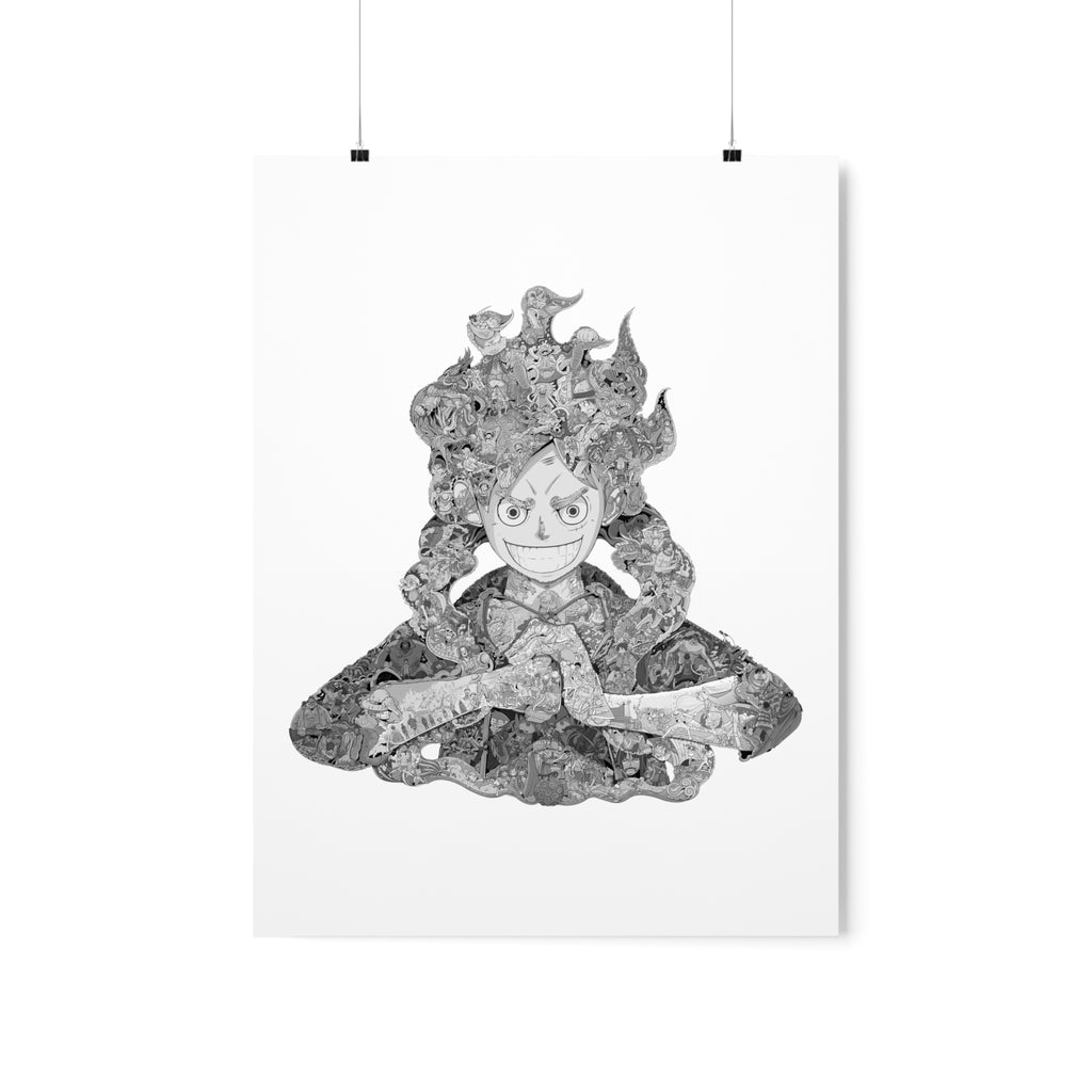 LUFFY GEAR 5 BLACK & WHITE POSTER LUFFY GEAR 5 BLACK & WHITE POSTER