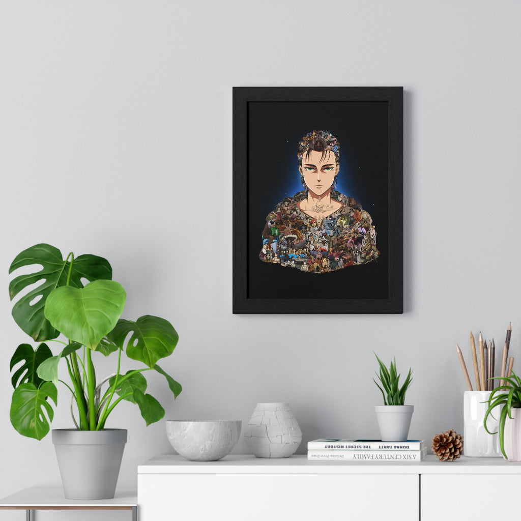 EREN YEAGER COLOR FRAMED POSTER EREN YEAGER COLOR FRAMED POSTER