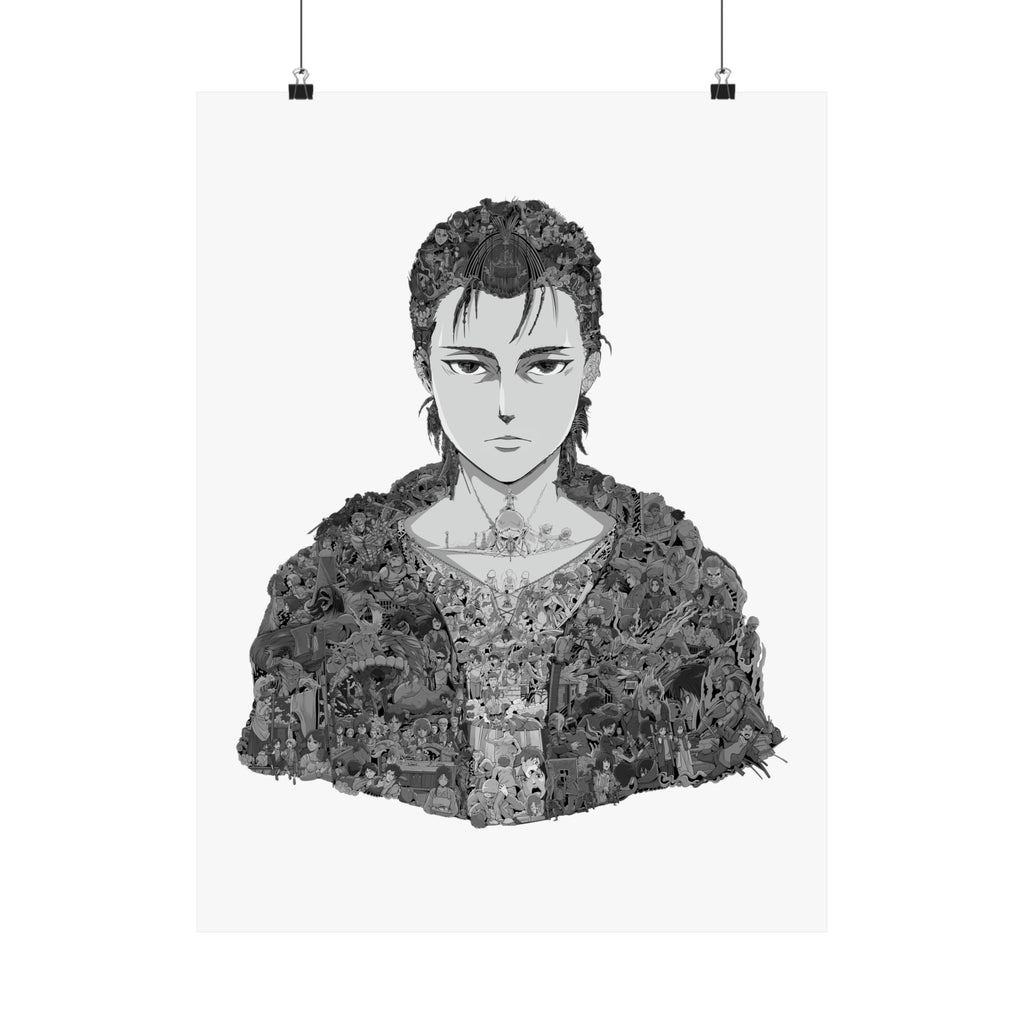EREN YEAGER BLACK & WHITE POSTER EREN YEAGER BLACK & WHITE POSTER