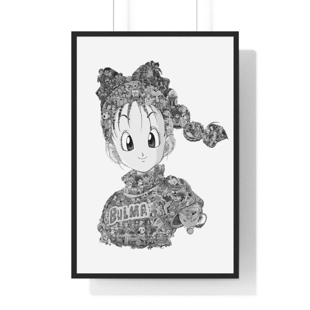 BULMA BLACK & WHITE FRAMED POSTER BULMA BLACK & WHITE FRAMED POSTER