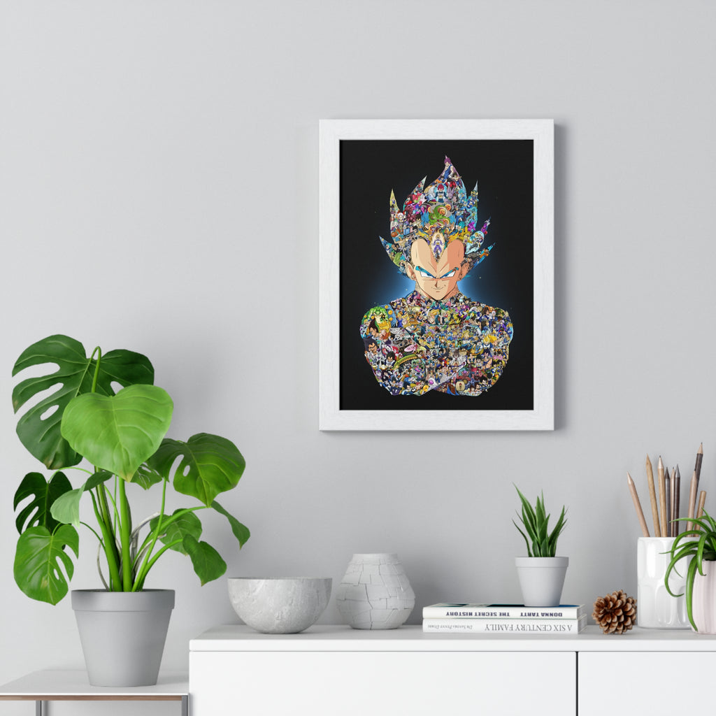 VEGETA WITH STORY COLOR FRAMED POSTER VEGETA WITH STORY COLOR FRAMED POSTER