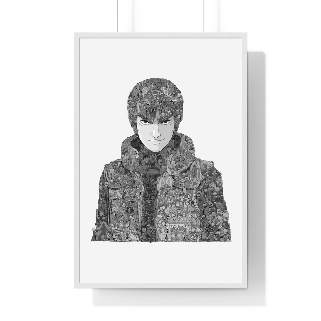 MIGHT GUY BLACK & WHITE FRAMED POSTER MIGHT GUY BLACK & WHITE FRAMED POSTER