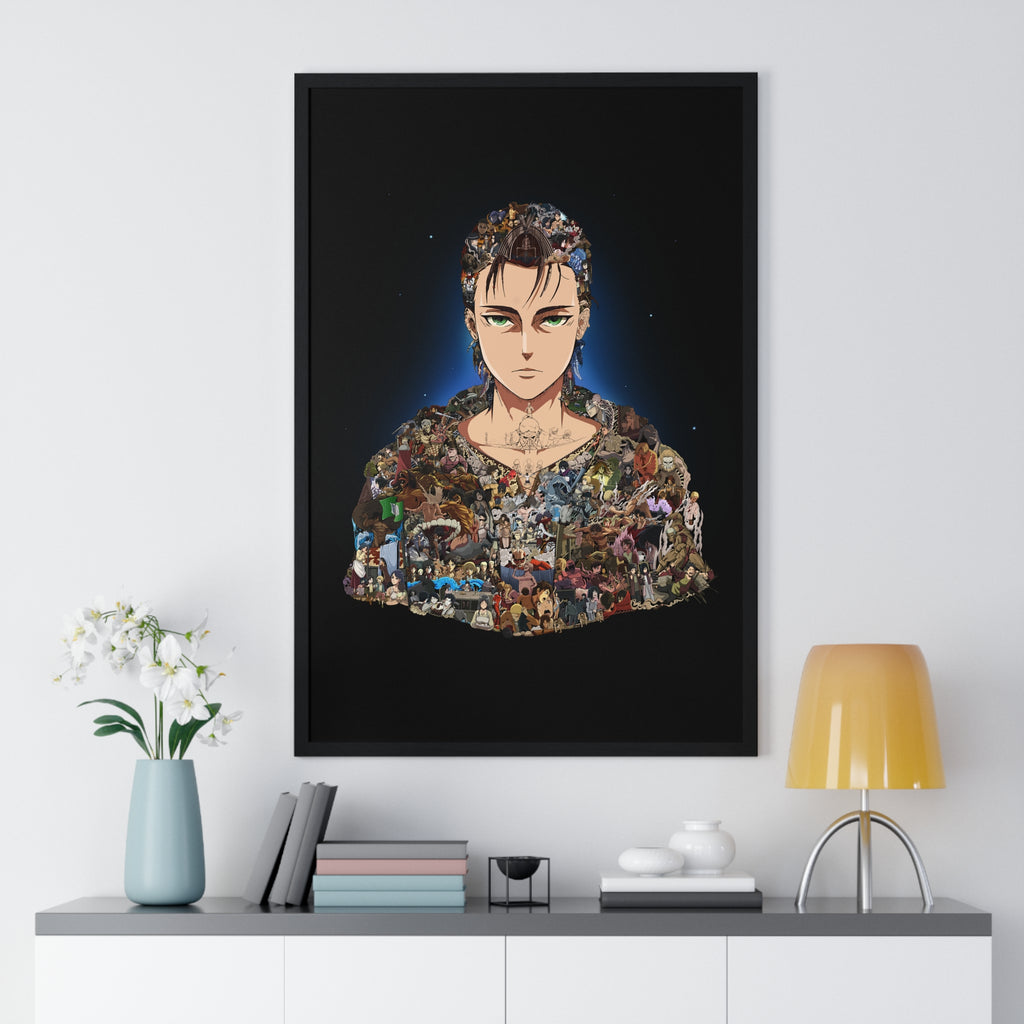 EREN YEAGER COLOR FRAMED POSTER EREN YEAGER COLOR FRAMED POSTER