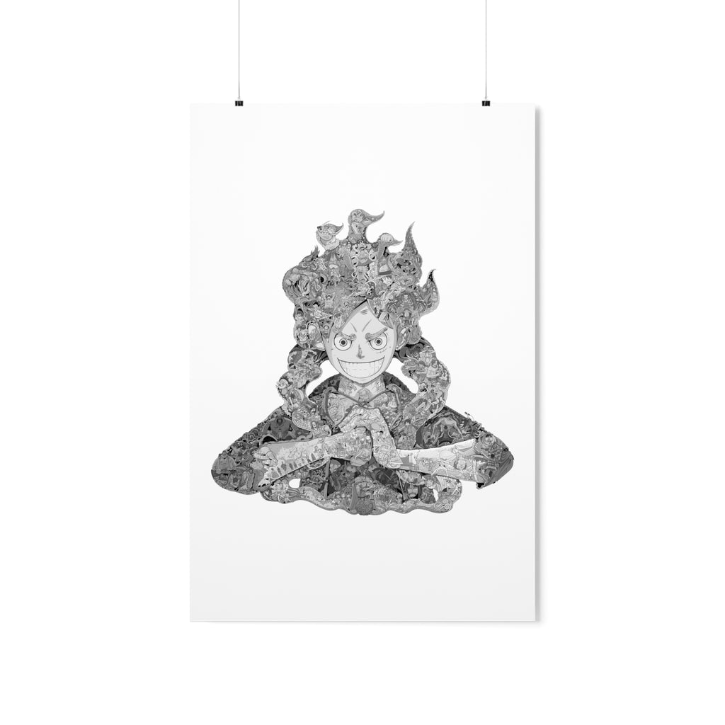 LUFFY GEAR 5 BLACK & WHITE POSTER LUFFY GEAR 5 BLACK & WHITE POSTER