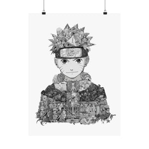 KID NARUTO BLACK & WHITE POSTER KID NARUTO BLACK & WHITE POSTER
