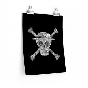 MUGIWARA JOLLY ROGER BLACK & WHITE POSTER MUGIWARA JOLLY ROGER BLACK & WHITE POSTER