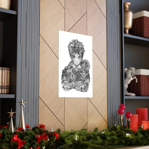 GAARA BLACK & WHITE POSTER GAARA BLACK & WHITE POSTER