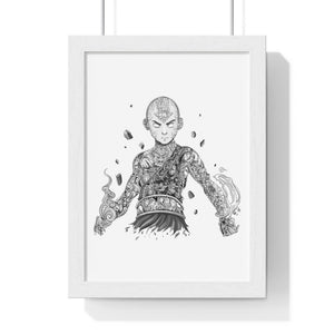 AANG BLACK & WHITE FRAMED POSTER AANG BLACK & WHITE FRAMED POSTER