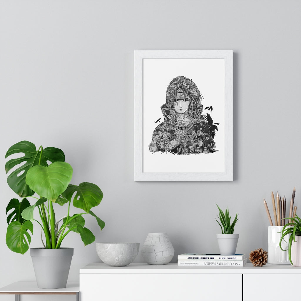 ITACHI BLACK & WHITE FRAMED POSTER ITACHI BLACK & WHITE FRAMED POSTER