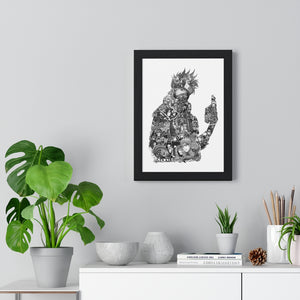 KAKASHI BLACK & WHITE FRAMED POSTER KAKASHI BLACK & WHITE FRAMED POSTER