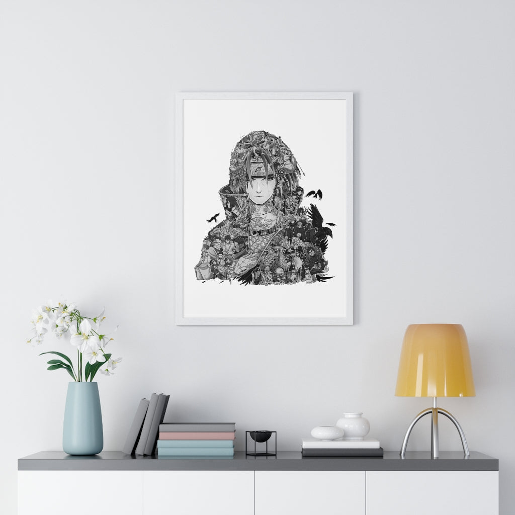 ITACHI BLACK & WHITE FRAMED POSTER ITACHI BLACK & WHITE FRAMED POSTER