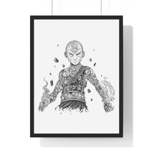 AANG BLACK & WHITE FRAMED POSTER AANG BLACK & WHITE FRAMED POSTER