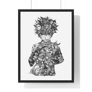 KILLUA BLACK & WHITE FRAMED POSTER KILLUA BLACK & WHITE FRAMED POSTER