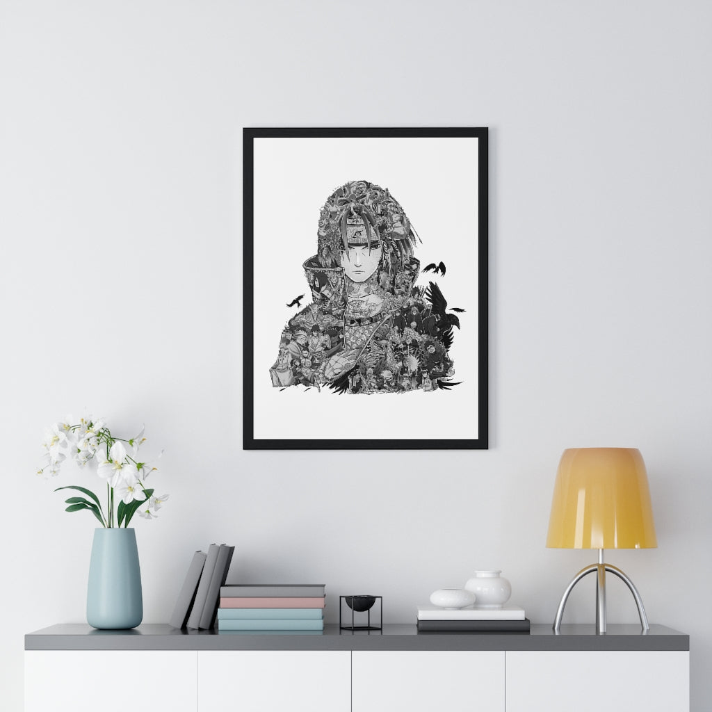 ITACHI BLACK & WHITE FRAMED POSTER ITACHI BLACK & WHITE FRAMED POSTER