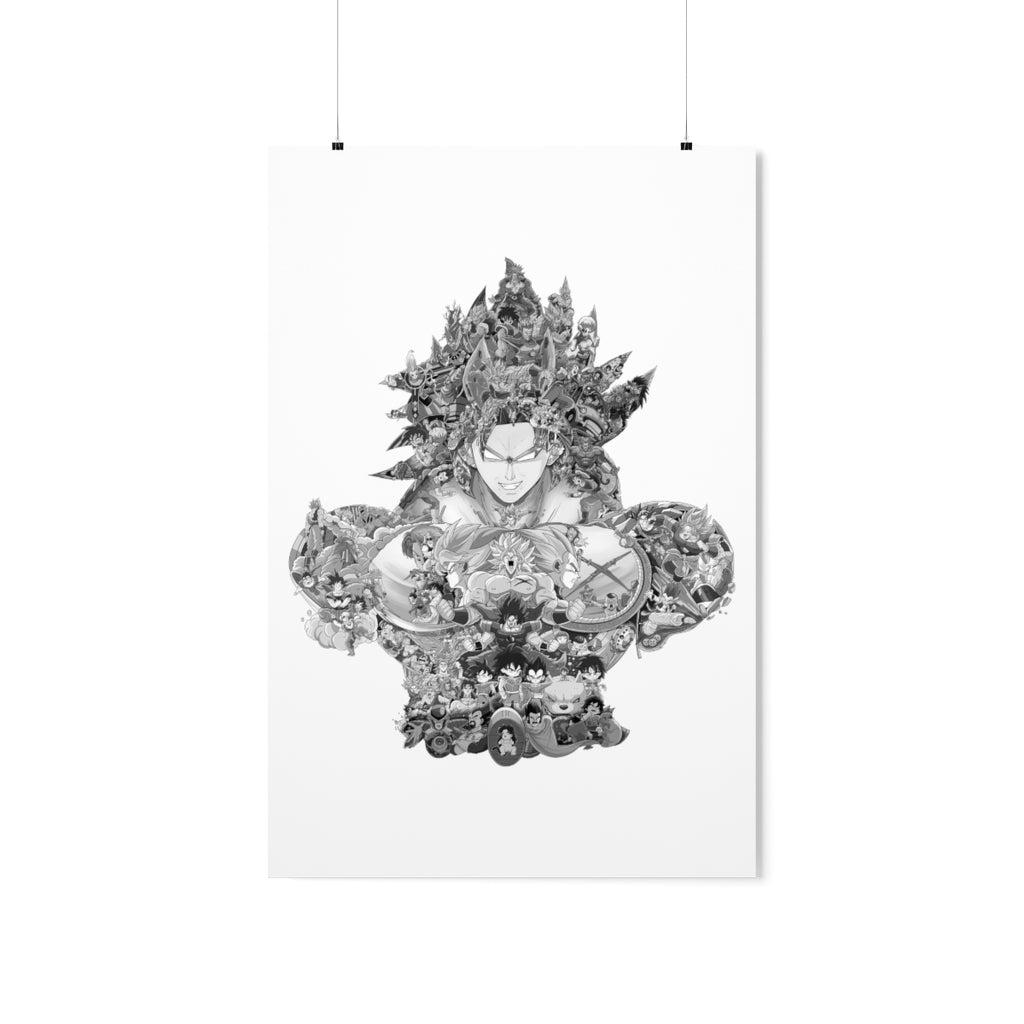 BROLY BLACK & WHITE POSTER BROLY BLACK & WHITE POSTER