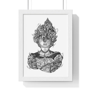 VEGETA BLACK & WHITE FRAMED POSTER VEGETA BLACK & WHITE FRAMED POSTER