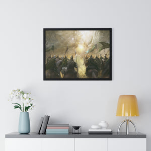 BATTLE OF HELM'S DEEP FRAMED POSTER BATTLE OF HELM'S DEEP FRAMED POSTER