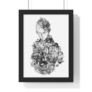 SAITAMA BLACK & WHITE FRAMED POSTER SAITAMA BLACK & WHITE FRAMED POSTER