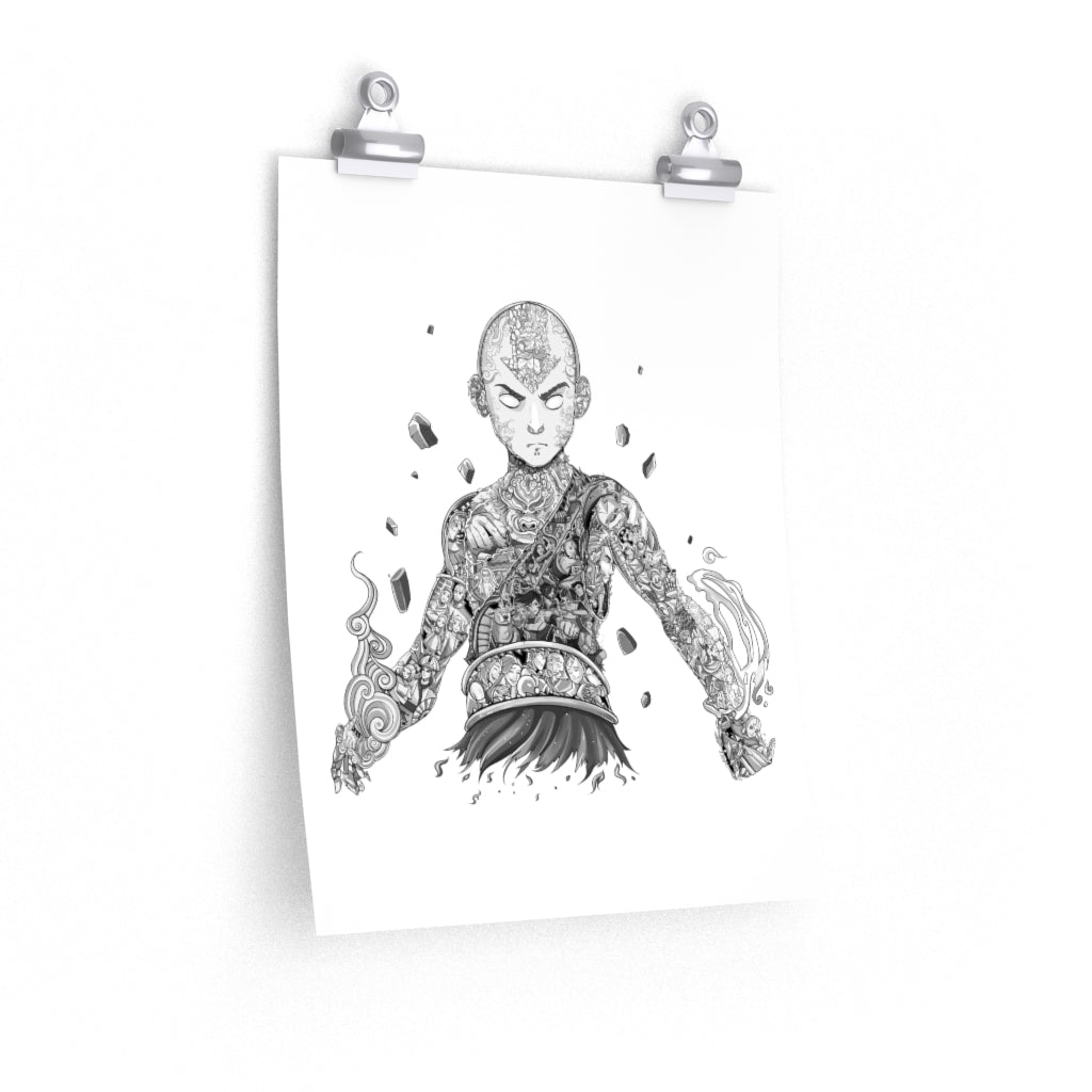 AANG BLACK & WHITE POSTER AANG BLACK & WHITE POSTER
