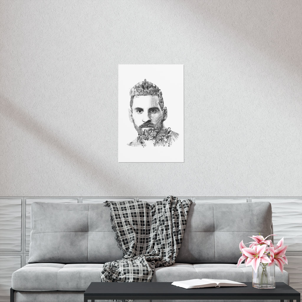 MESSI BLACK & WHITE POSTER MESSI BLACK & WHITE POSTER
